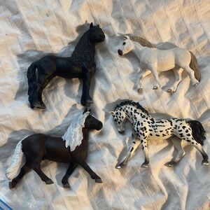 Schleich retired set of four horses